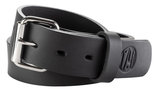 1791 Gunleather BLT014852SBLA 01  Gun Belt Stealth Black Leather 48/52 1.50" Wide Buckle Closure