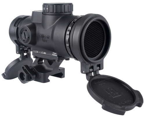 Trijicon 2200355 MRO SD Patrol Black 1x 25mm 2 MOA Red Dot Reticle Full Co-Witness Quick Release Mount W/ Q-LOC Technology