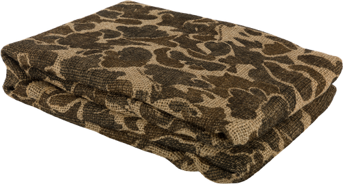 Drake Waterfowl DA1200016 Burlap Blanket  Old School Camo Burlap 4'x 12'