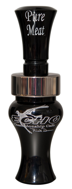 Echo Calls 79019 Pure Meat  Open Call Double Reed Mallard Sounds Attracts Ducks Black Acrylic