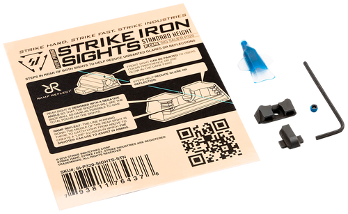 Strike Industries P320SIGHTSSTN Strike Iron Sights  Black/Blank Front Sight Black/Blank Rear Sight Sig Sauer P320 with Rear Dovetail Standard Height