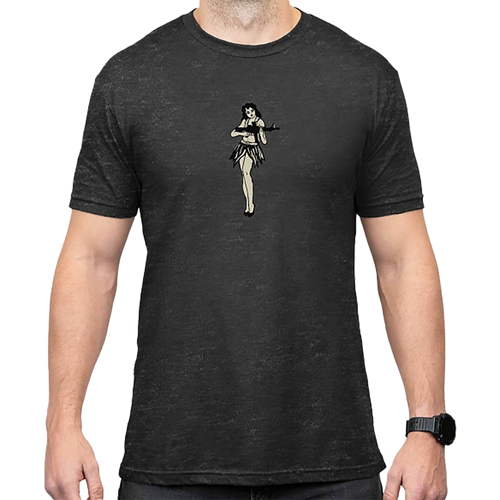 Magpul MAG1117-010-S Hula Girl CVC  Charcoal Gray Cotton/Polyester Short Sleeve Small