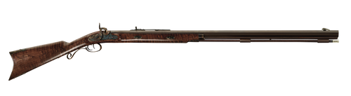 Taylors & Company 210043 Missouri River Hawken  "Maple" 45 Cal Percussion 30" Blued Octagon Barrel, Color Case Hardened Rec, Fixed Maple Stock, Double Set Trigger