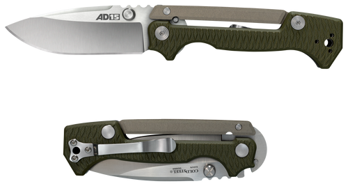 Cold Steel CS58SQ AD-15  3.50" Folding Plain Spear Point S35VN SS Blade/Black Scales Aluminum/G10 Handle