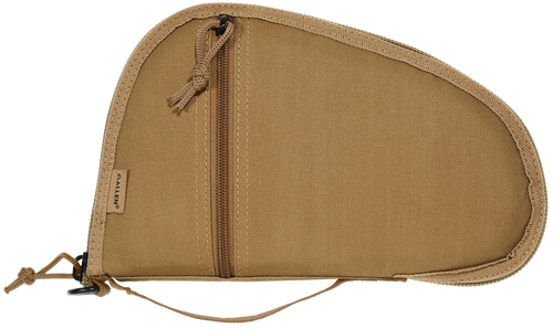 Allen 3613 Torrey  Handgun Case Coyote Tan Polyester, Small Accessory Pocket, Muzzle Pocket & Lockable Zipper 10.50" x 6.50" Exterior Dimensions