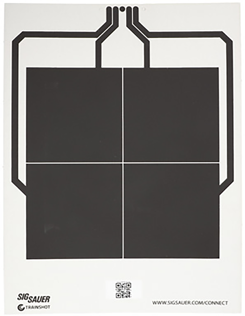Sig Sauer SCT356 T300 Replacement Target 4 Square Hanging Black/White