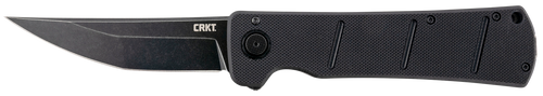 CRKT 2908 Inazuma No Ken  3.68" Folding Plain Stonewashed D2 Steel Blade/ Black G10 Handle Includes Pocket Clip