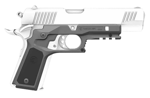 Recover Tactical CC3P0401 Frame Grip  Gray Polymer Frame with Interchangeable Black & Gray Panels for Standard Frame 1911