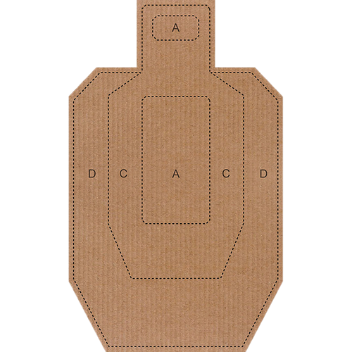 Action Target IPSC-CB IPSC/USPSA Targets  Hanging Cardboard 18" x 30" 100Ct
