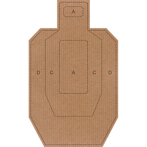 Action Target IPSC-CB IPSC/USPSA Targets  Hanging Cardboard 18" x 30" 100Ct