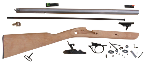 Traditions KRC53008 Deerhunter  50 Cal Percussion 24" Natural Stainless Octagon Barrel Unfinished Hardwood Stock Sidelock Action Lite Optic Sights