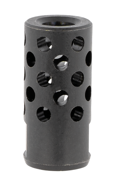 Ruger 90699 Radial Ported Muzzle Brake 35 Caliber Black Oxide Steel with 1/2"-28 tpi Threads, 1.75" OAL & .8" Diameter