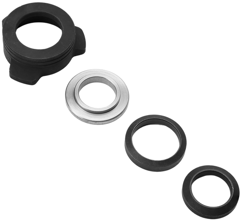 Strike Industries BSOPPRESSORUBASE Oppressor Universal 3-Lug QD Base Set  Black/Silver 1/2" & 5/8" Threaded Barrels