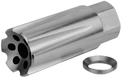 TacFire MZ1020SS Linear Compensator Stainless Steel with 1/2"-28 tpi Threads, 2.05" OAL & 0.87" Diameter for 5.56x45mm NATO AR-15