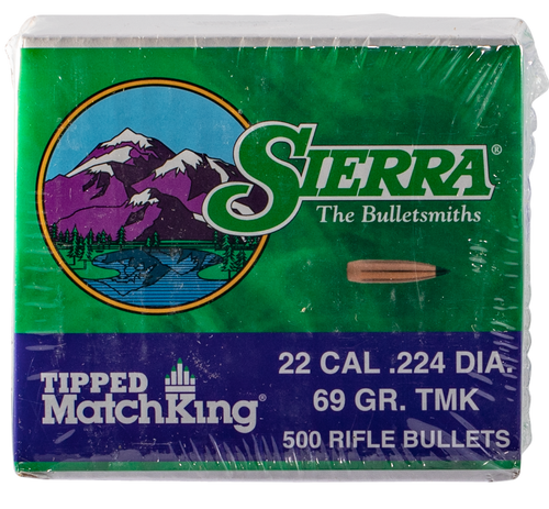 Sierra 7169C Tipped MatchKing  22Cal 69gr Tipped MatchKing 500/Box