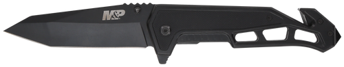 Smith & Wesson Knives 1160826 M&P Body Guard Folding Plain Black 8Cr13MoV SS Blade 5.26" Black Steel/G10 Handle Includes Pocket Clip