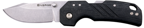 Cold Steel CSFL25DPLC Engage  2.50" Folding Clip Point Plain Stonewashed 4116 SS Blade/Black GFN Handle Includes Belt Clip