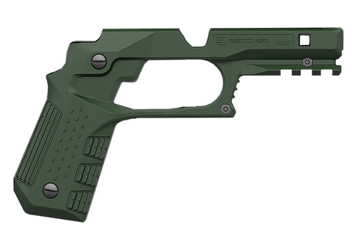 Recover Tactical CC3C-03 Grip & Rail System  Green Polymer Picatinny for Compact 1911