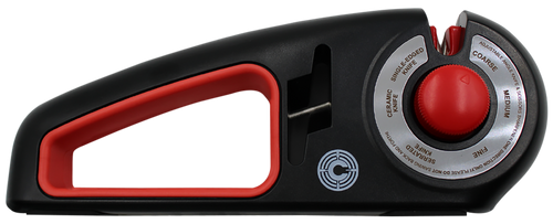 Caliber Gourmet CBGKS1 Knife Sharpener Adjustable Black/Red, Carbide/Ceramic Sharpener
