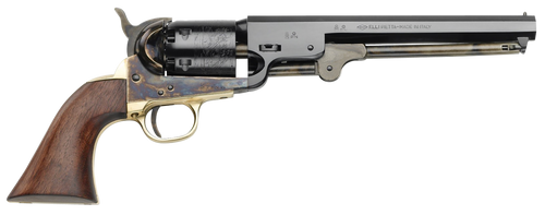 Pietta PF51CH44712 1851 Navy 44 Cal 7.50" 6rd Color Case Hardened Frame, Blued Cylinder & Octagon Barrel, Walnut Grip