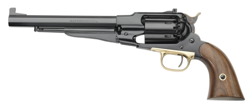 Pietta PF58STT448 1858 Remington Target Model 44 Cal 6rd 8" Blued Octagonal Steel Barrel, Cylinder & Frame, Walnut Grip, Brass Trigger Guard