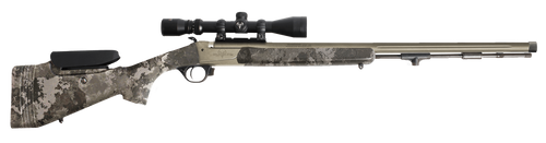 Traditions R53-746604534 Pursuit XT Pro w/Optics 50 Cal 26" Tungsten Cerakote Fluted/Threaded w/VAPR Twist Barrel, Veil Alpine Synthetic Stock w/Adj Cheek Piece & LOP 3.5-10x44mm Duplex