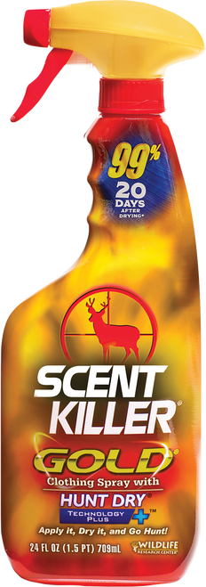 Wildlife Research 1255 Scent Killer Gold  Odor Eliminator Odorless Scent 24 oz Trigger Spray