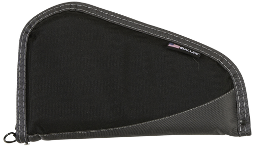 Allen 44411 Deluxe  Handgun Case Black w/Gray Trim, Foam Padding, Non-Absorbent Lining & Lockable Zipper 11" L