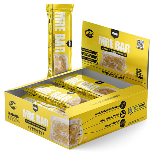 Redcon1 RC1MREBILC12 MRE Protein Bar Iced Lemon Cake 12 Pack