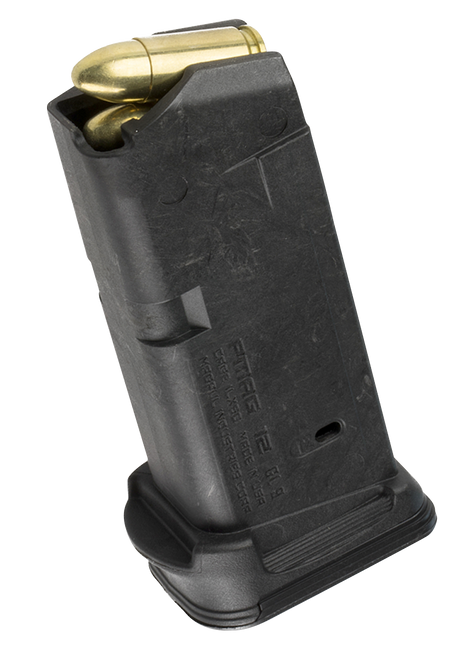 Magpul MAG674BLK PMAG GL9 12rd 9mm Luger Compatible w/Glock 26 Black Polymer