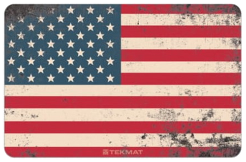 TekMat TEKR17USFLAG01 Old Glory Cleaning Mat Red/White/Blue Rubber 11"x17" American Flag