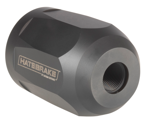 Maxim Defense MXM47707 Hate Brake  Black DLC 17-4 Stainless Steel with 1/2"-28 tpi Threads, 2.40" OAL, 1.50" Diameter & Octagon Shape for 5.56x45mm NATO