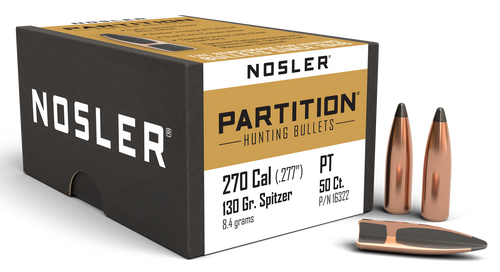 Nosler 16322 Partition  270Win 130gr Partition Spitzer 50/Box