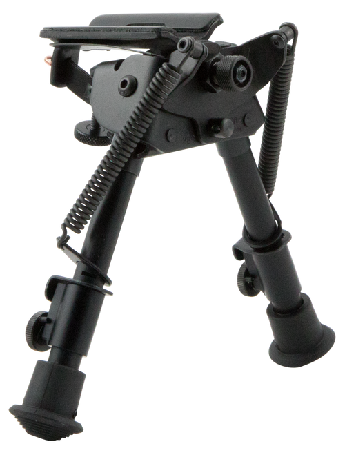Harris Bipods BRS Swivel BR Swivel Stud, 6-9", Black Steel/Aluminum, Rubber Feet