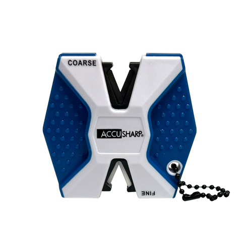 AccuSharp 342C 2-Step Knife Sharpener Hand Held Diamond Tungsten Carbide Sharpener Coarse/Fine Blue/White