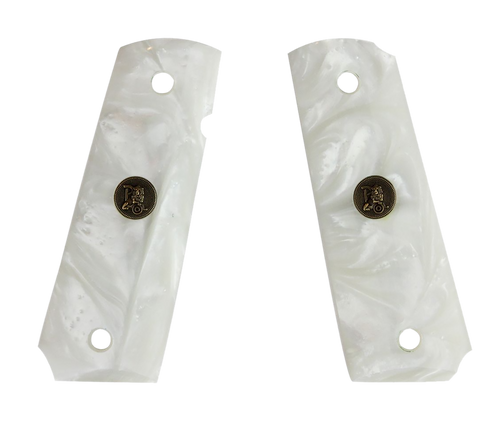 Pachmayr 62001 Custom Grip White Simulated Pearl Panels for 1911 with Ambidextrous Safety