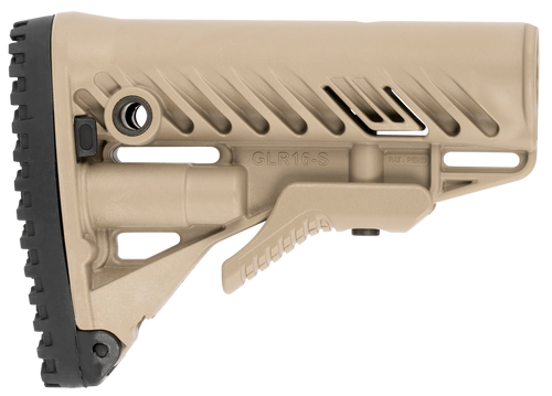FAB Defense FXGLR16T GLR-16  Buttstock for AR-15/ M16 Flat Dark Earth Polymer