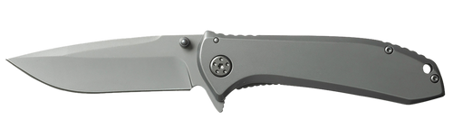 Smiths Products 51010 Titania II 3.50" Folding Drop Point Plain Satin Titanium Coated Stainless Steel Blade/Stainless Steel Handle Includes Pocket Clip