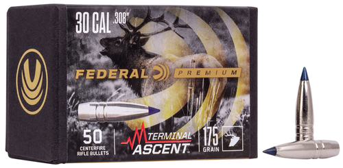 Federal PB308TA3 Premium Terminal Ascent Component 30Cal 215gr 50 Per Box/4 Case