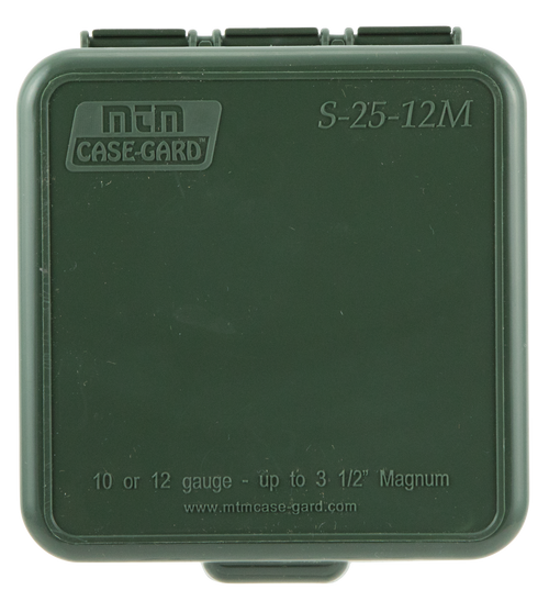 MTM Case-Gard S2512M11 Shotshell Box Flip-Top Multi Gauge Shotgun Forest Green Polypropylene 25rd
