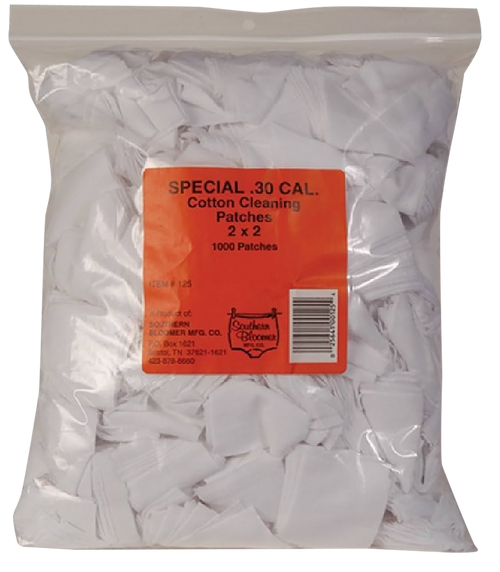 Southern Bloomer 125 Cleaning Patches  30 Cal Cotton 1000 Per Bag