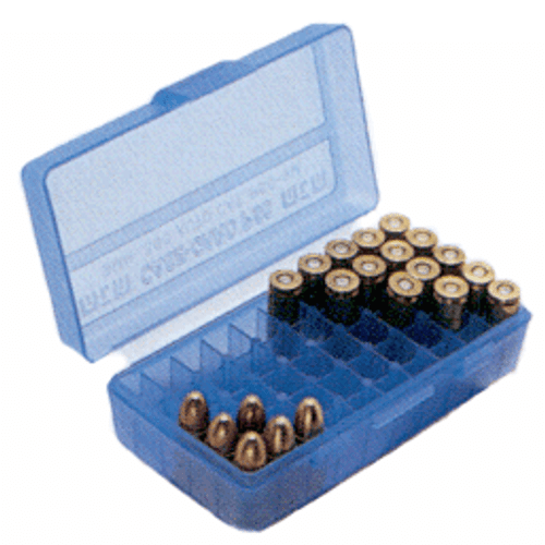 50-ROUNDS FLIP TOP STYLE GREENMTM AMMO BOX 9MM LUGER/380ACP 