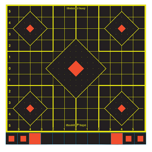 Birchwood Casey 34214 Shoot-N-C Reactive Target Self-Adhesive Paper Multi Color 12" 5-Diamond 12 Pack