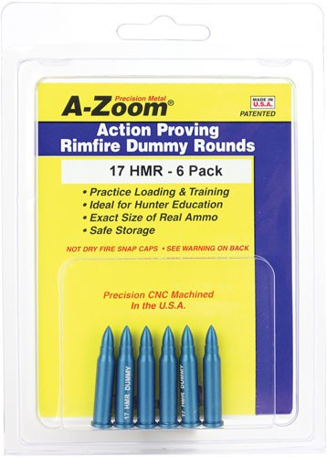 ALUMINUM 6-PACKA-ZOOM TRAINING ROUNDS .17HMR 