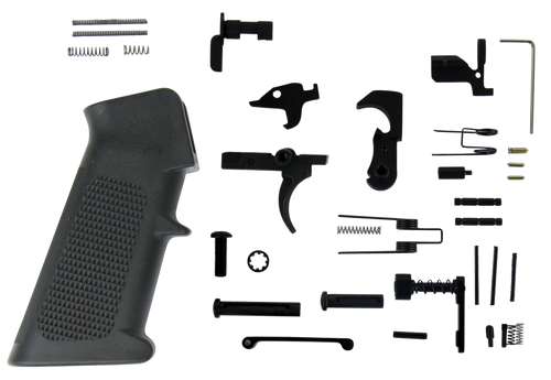 TacFire LPK01USA AR-15 Parts Kit  AR-Platform Black A2 Grip Black