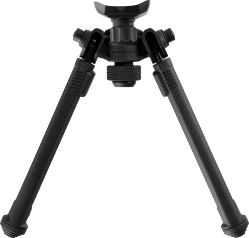 Magpul MAG1075-BLK Bipod  made of Aluminum with Black Finish, Sling Stud Attachment, 6.30-10.30" Vertical Adjustment, & Rubber Feet for AR-Platform