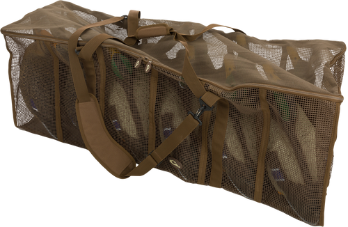 Drake Waterfowl DA370012D Decoy Bag Floater 12 Slot Duck Brown Vinyl-Coated Mesh