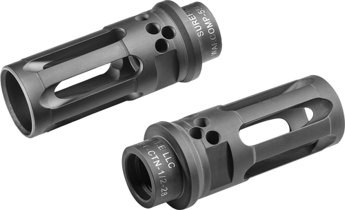 SureFire WARCOMP556CTN1228 Warcomp QD Flash Hider 5.56mm Black DLC Stainless Steel 1/2"x28 Threads 2.40" OAL SureFire WARCOMP556CTN1228 Warcomp QD Flash Hider 5.56mm Black DLC Stainless Steel 1/2"x28 Threads 2.40" OAL