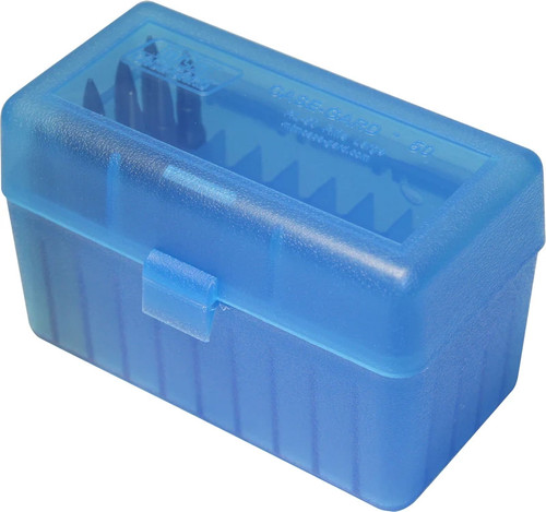 Ammo Box 50 Round 223 Flip Top Clr/Blue