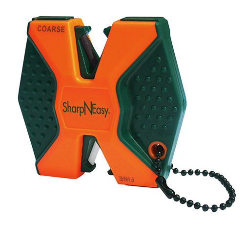 AccuSharp 336C SharpNEasy 2-Step Sharpener Fine/Coarse Ceramic Sharpener Plastic Handle Black/Orange